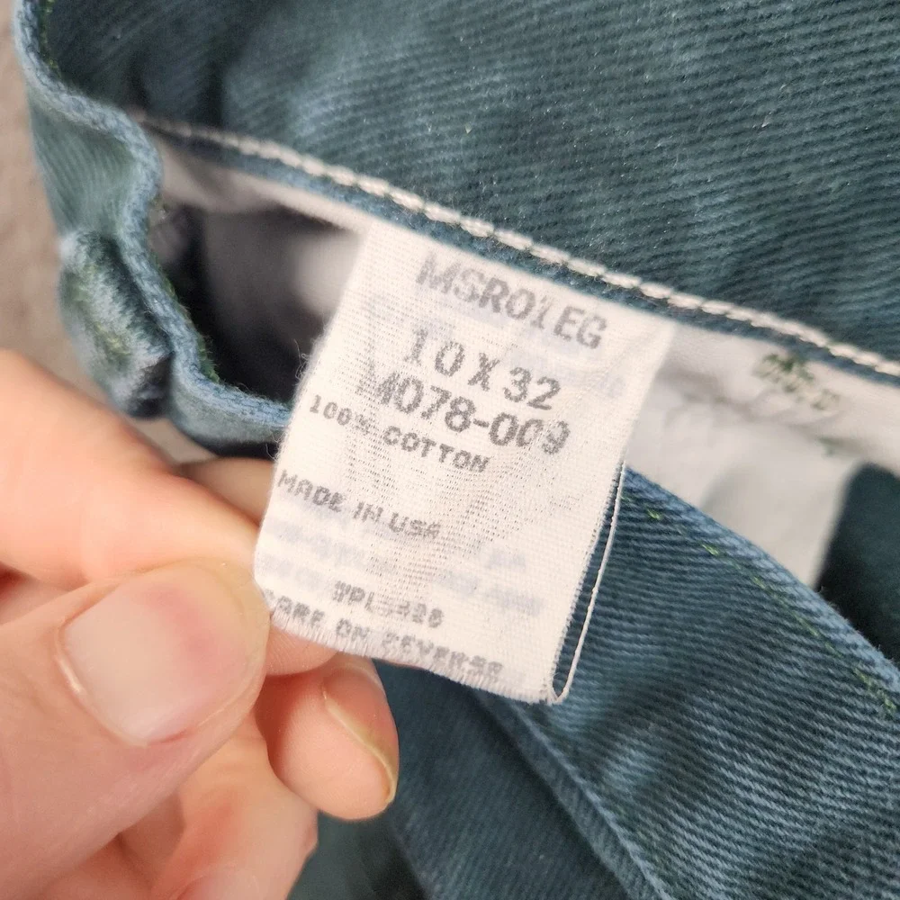 Wrangler Mom Jeans Womens 10 Teal High Rise Tapered Leg Vintage 90s Denim Pants